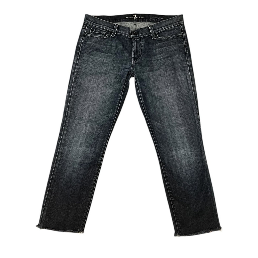 7 For All Mankind Womens Jeans 29 25 Straight Leg Medium Wash Skinny